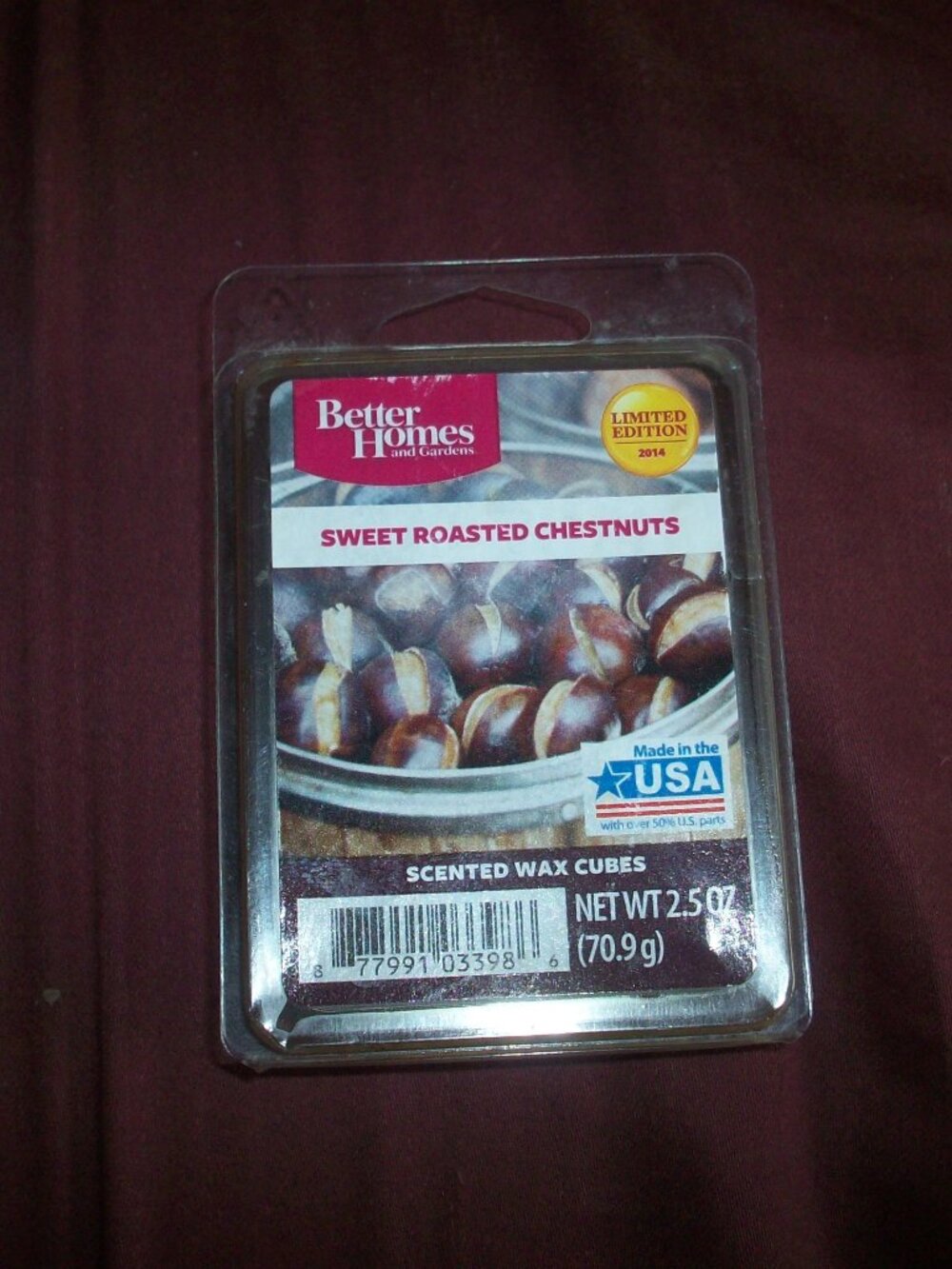 Better Homes Gardens Scented Wax Cubes Candle Melt Tarts Sweet Roasted Chestnuts